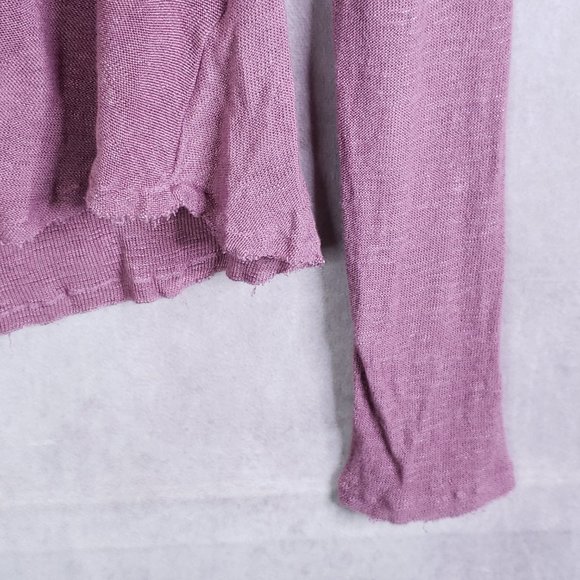 Free People Intimately L Lightweight Purple Knit Stretch Rayon Long Sleeve Shirt - Picture 3 of 9